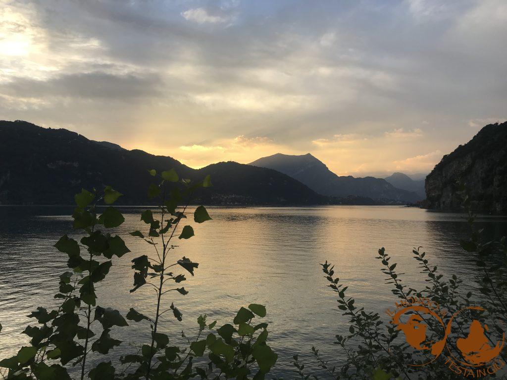 Tramonto sul lago di Como a Lierna