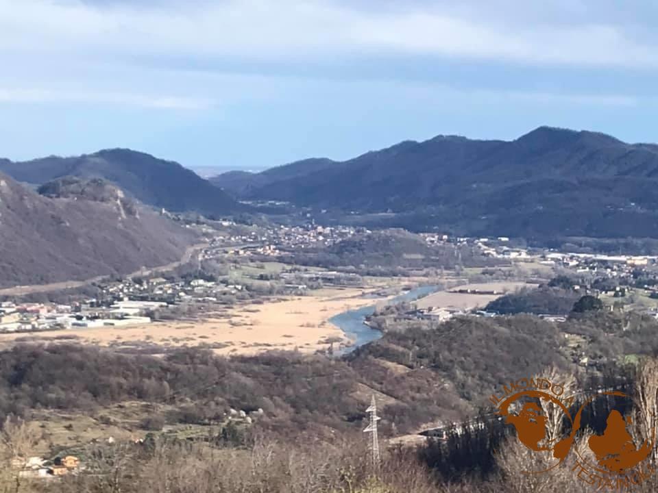 La vista sul corso del fiume Adda e le Prealpi da Consonno