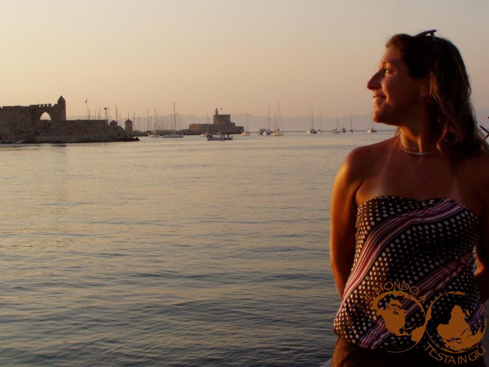 Tramonto sul porto di Rodi