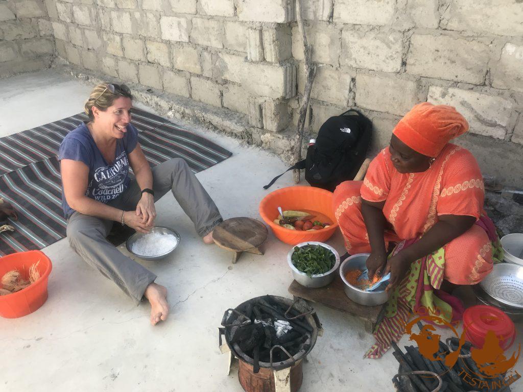 A cena da una famiglia di Jambiani