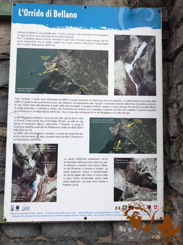 Ingresso dell'Orrido di Bellano coi suoi pannelli informativi