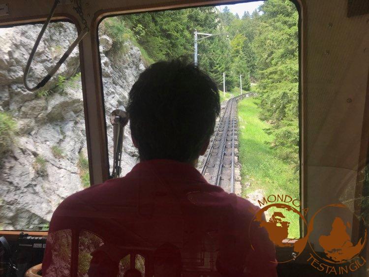 Salita in cremagliera verso il Monte Pilatus